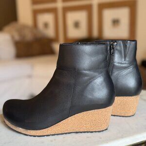 Papillio by Birkenstock Ebba  Wedge Bootie - Black Leather